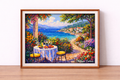 Vibrant Mediterranean garden scene