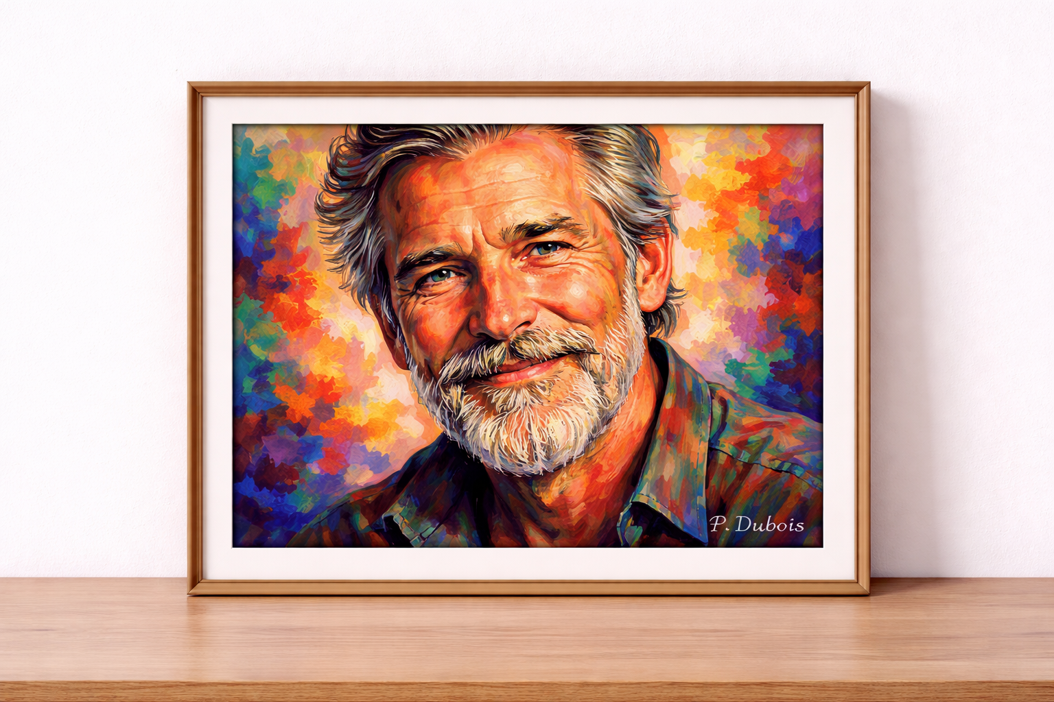 Fauvist portrait of an older man