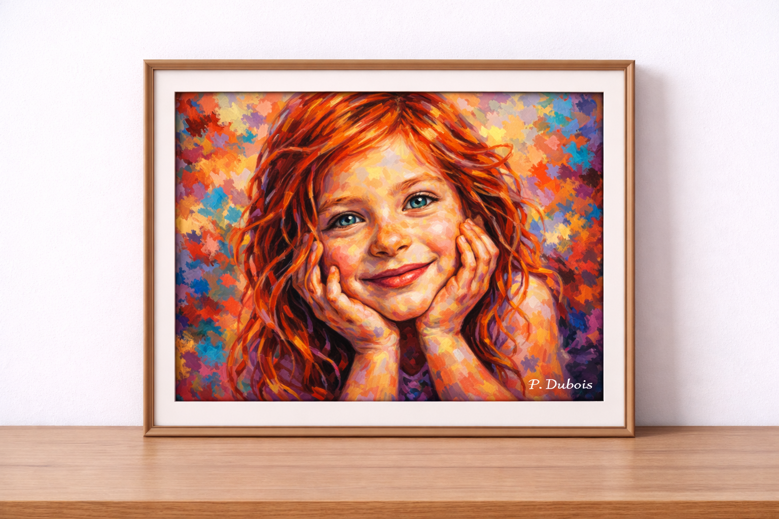 Vibrant portrait in a minimalist setting 2
