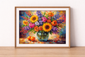 Vibrant bouquet in Fauvist style