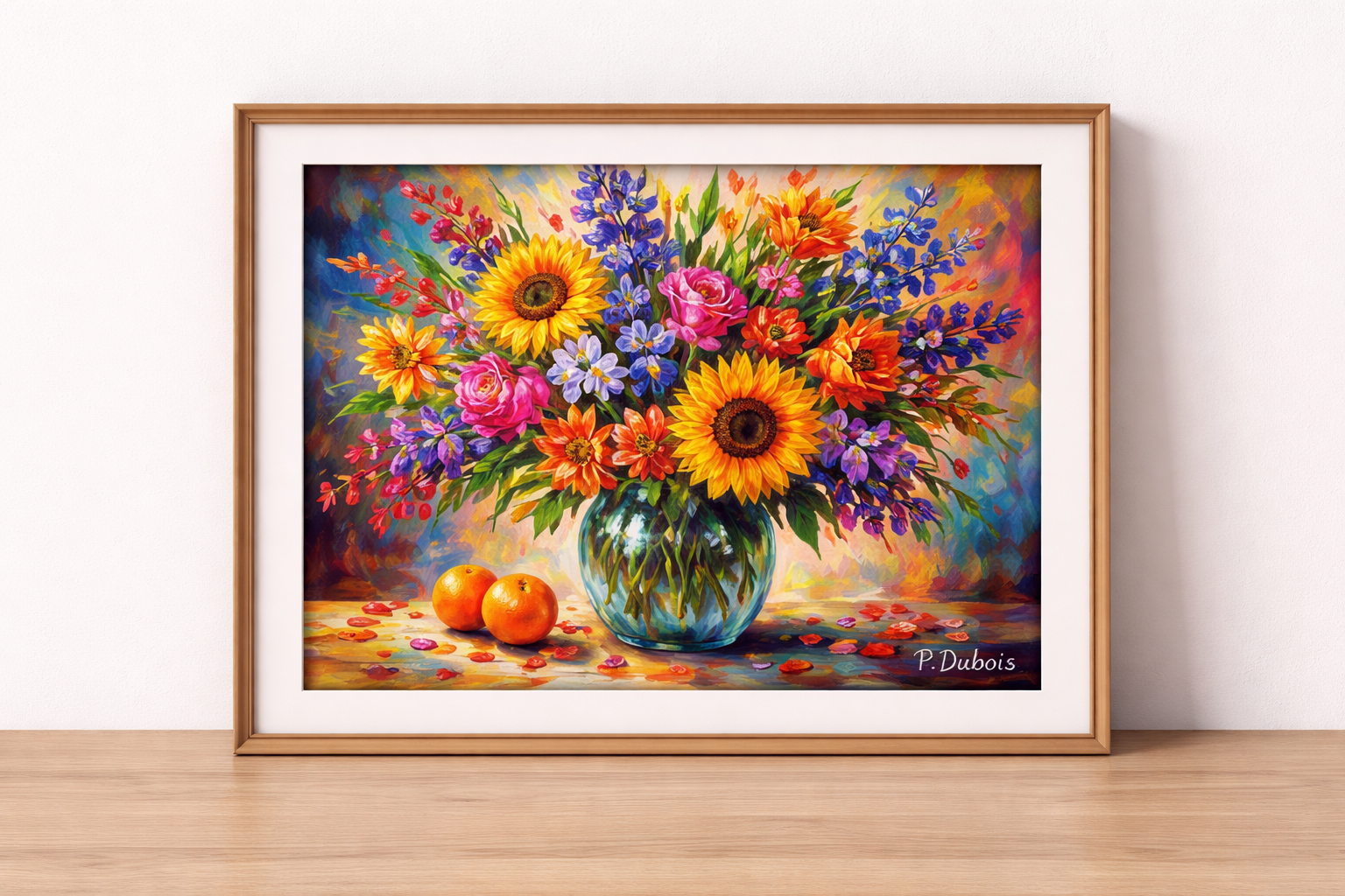 Vibrant bouquet in Fauvist style