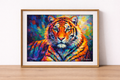 Vibrant tiger in Fauvist style
