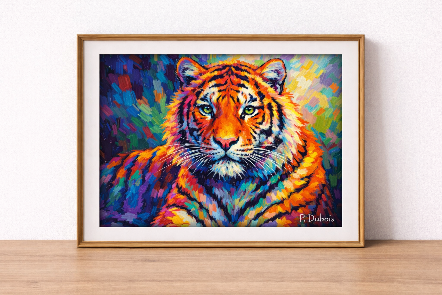 Vibrant tiger in Fauvist style