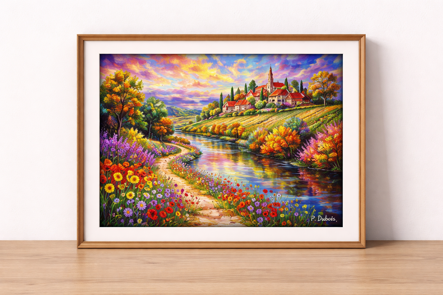 Vivid still life with coastal view 2